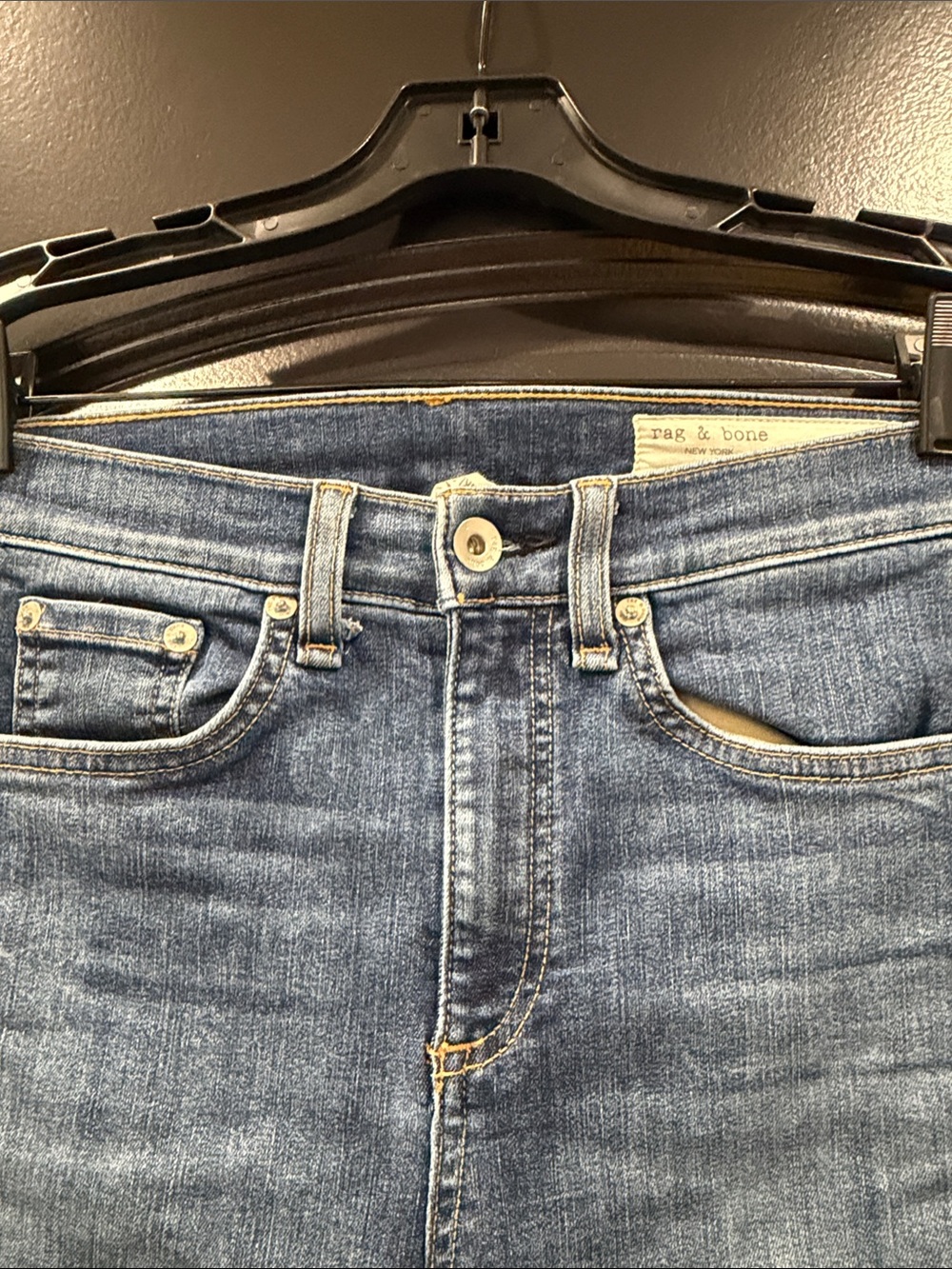 rag & bone Slim Medium Blue Denim Jeans